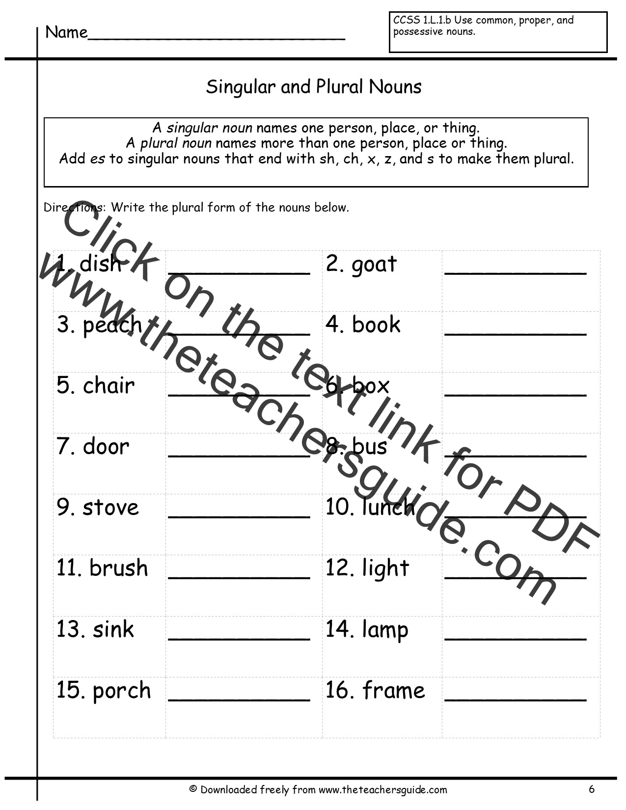 worksheet-for-grade-1-reading-the-singular-and-plural-numerals