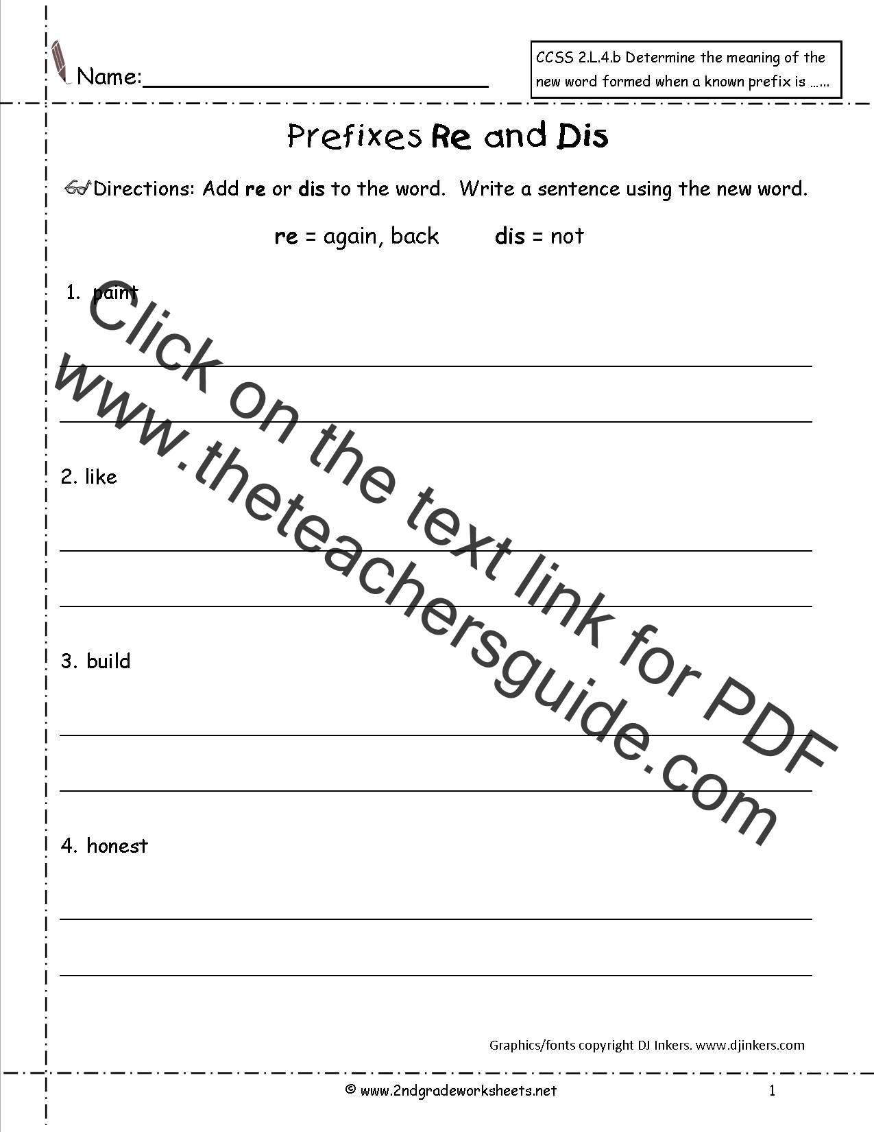 Free Prefixes And Suffixes Worksheets From The Teacher s Guide