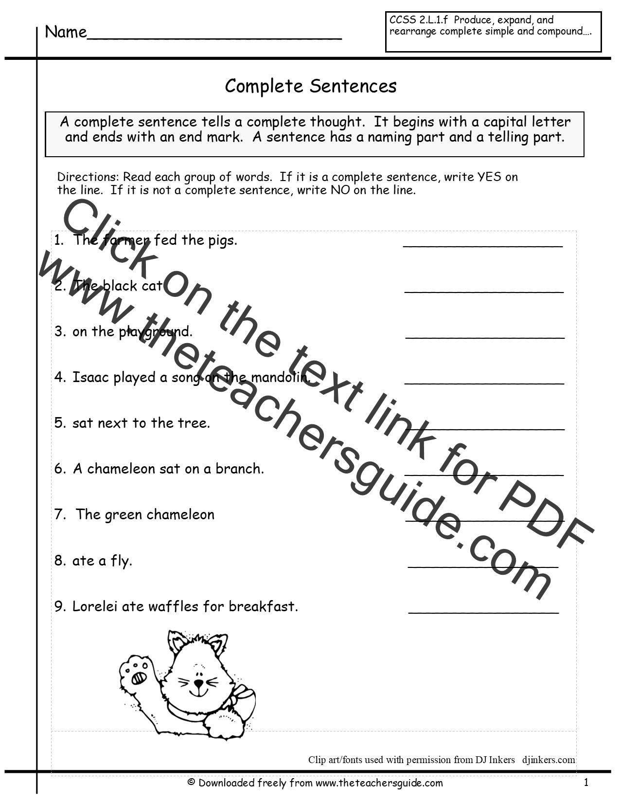 sentences-worksheets-from-the-teacher-s-guide