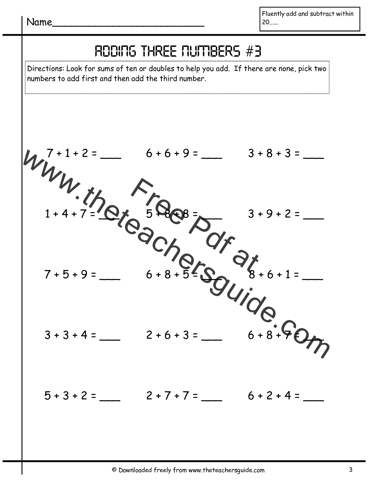 adding-three-single-digit-numbers-worksheets-from-the-teacher-s-guide