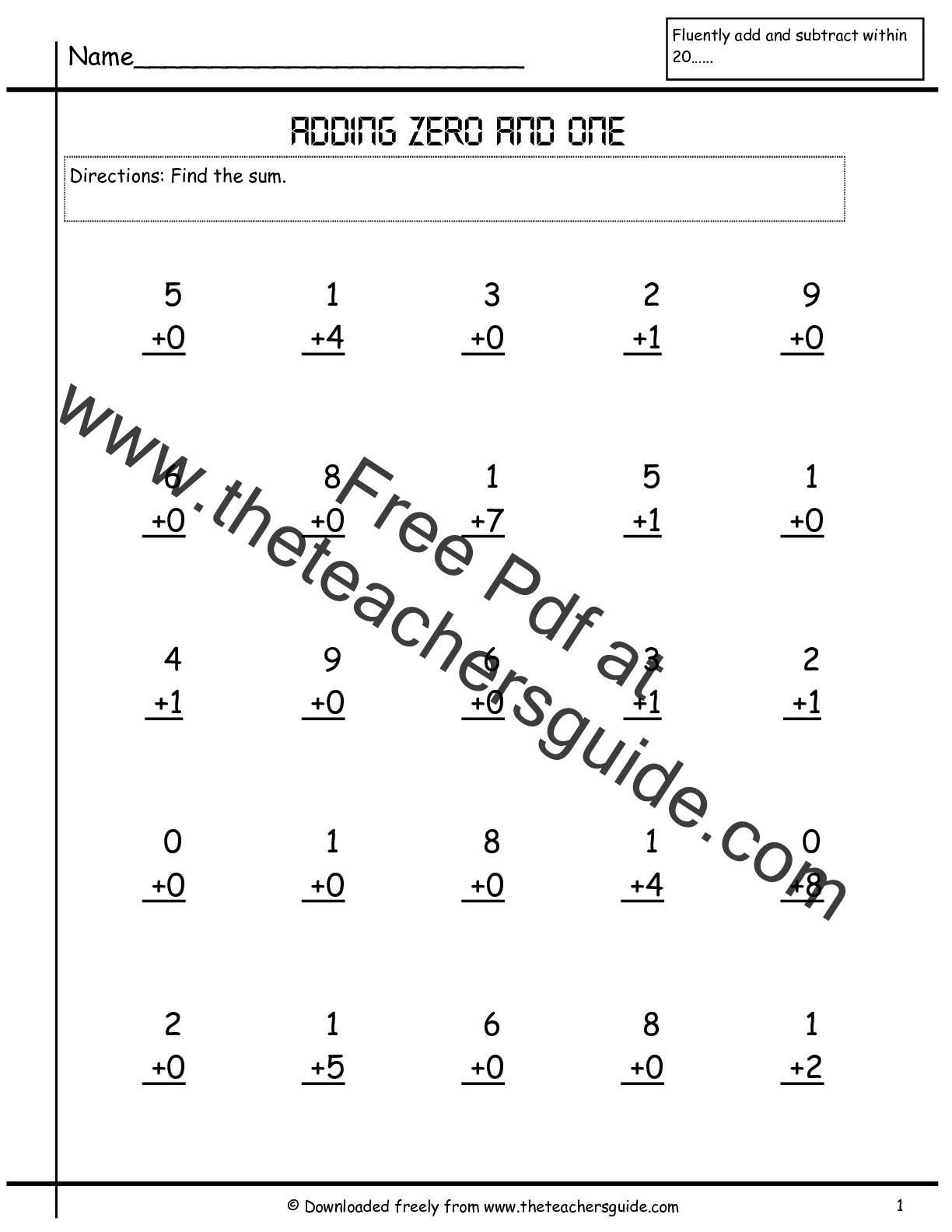 single-digit-addition-worksheets-from-the-teacher-s-guide