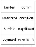 third grade wonders unit five week one vocabulary words cards