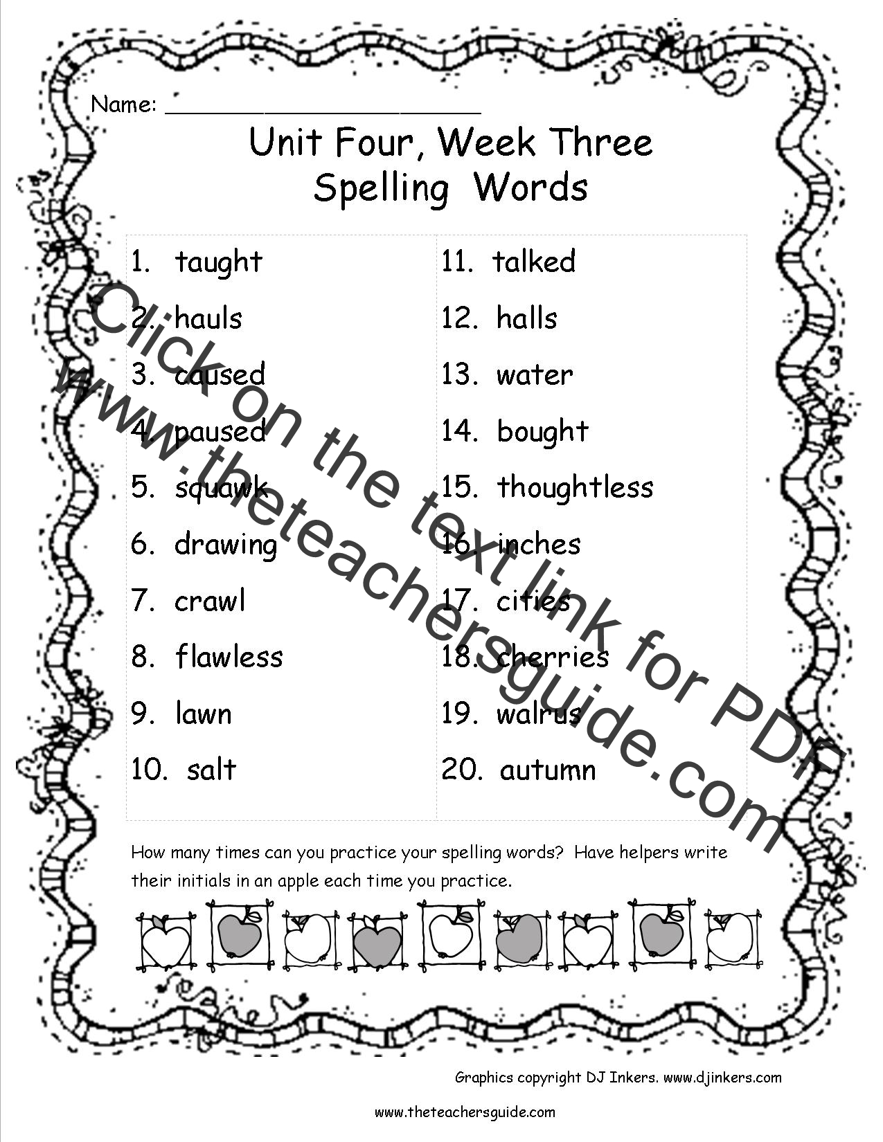 second-grade-spelling-words-list