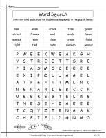 mcgraw hill wonders third grade unit two week two spelling wordsearch