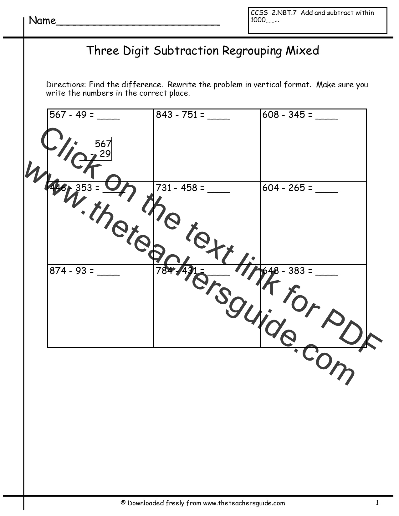 three-digit-subtraction-worksheets-from-the-teacher-s-guide