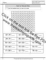 counting on ones and tens worksheet