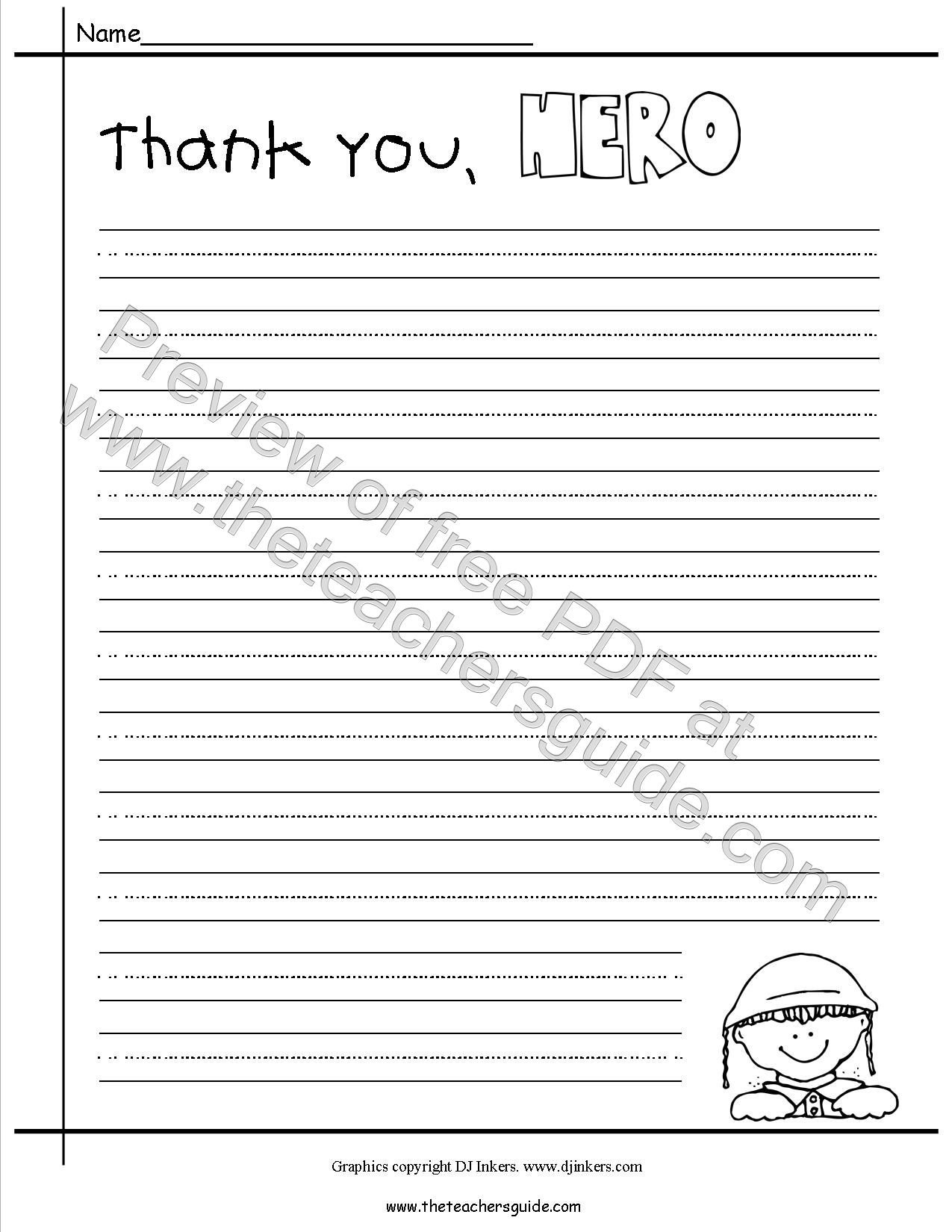 Free printable thank you writing paper   pinterest