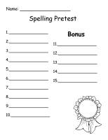 wonders unit one week five spelling test printout