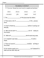 wonders unit one week five vocabulary words in context printout