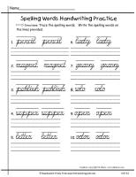 second grade wonders unit six week one printouts spelling words cursive handwriting