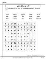 second grade wonders unit six week one printouts spelling wordsearch