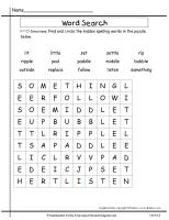 second grade wonders unit six week three printout spelling wordsearch
