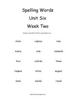 second grade wonders unit six week two printouts spelling words cards