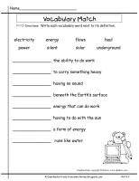second grade wonders unit six week two printouts vocabulary matching