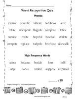 second grade wonders unit six week two printouts word quiz