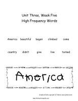 second grade wonders unit three week five high frequency words cards