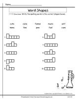 second grade wonders unit three week five spelling word shapes