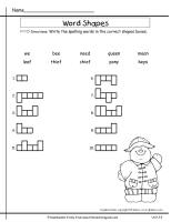 second grade wonders unit three week four word shapes