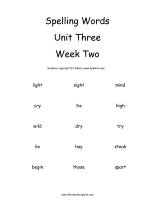 wonders second grade unit 3 week two spelling words cards