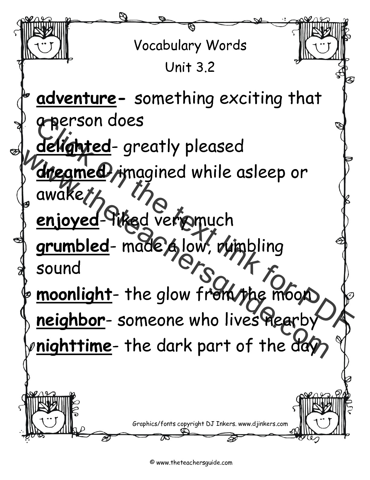 Wonders Second Grade Unit Three Week Two Printouts With Regard To 2nd Grade Vocabulary Worksheet