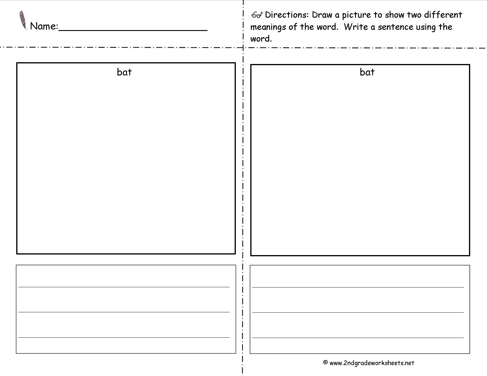 Multiple Meaning Words 2nd Grade