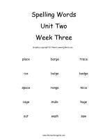 wonders 2nd grade unit two week three spelling words cards