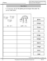 wonders 2nd grade unit two week three spelling word sort worksheet