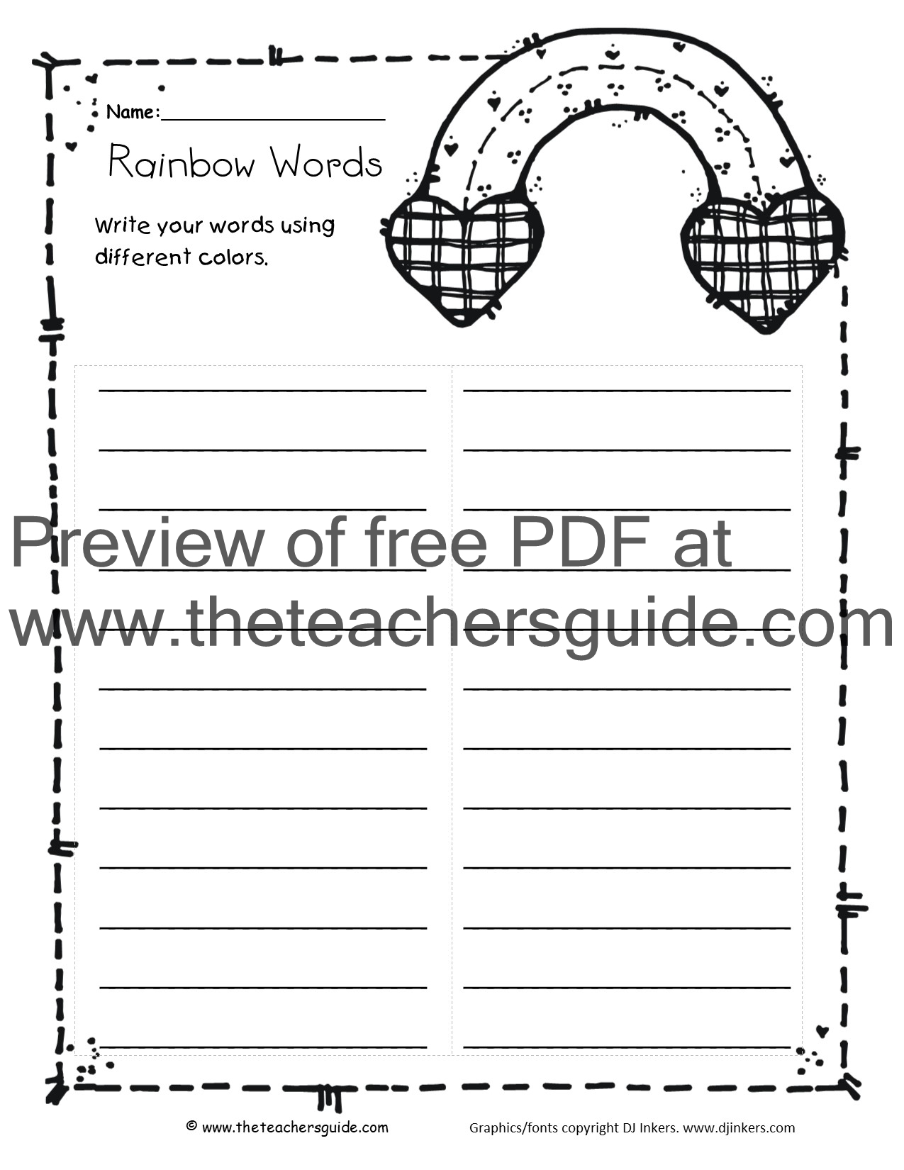 Free point of view worksheets for 3rd grade