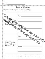 fact and opinion worksheet