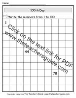 100th day of school worksheet