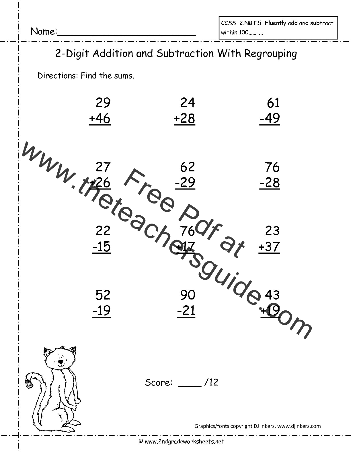 addition and subtraction worksheets for lkg