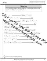 adjective worksheet