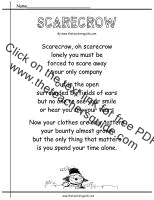 scarecrow poem worksheet