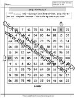 skip counting by 5 maze