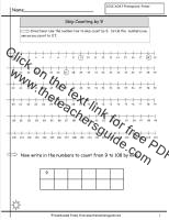 skip counting by nine worksheet