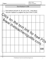 even numbers worksheet