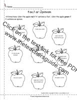 fact or opinion worksheet