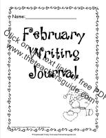 february writing journal printout