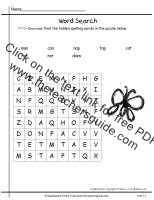 first grade wonders unit one week one spelling word search