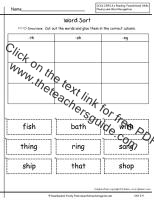 first grade wonders unit two week four spelling words sort