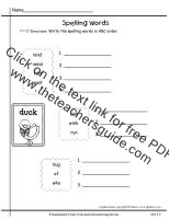 first grade wonders unit two week three abc order worksheet