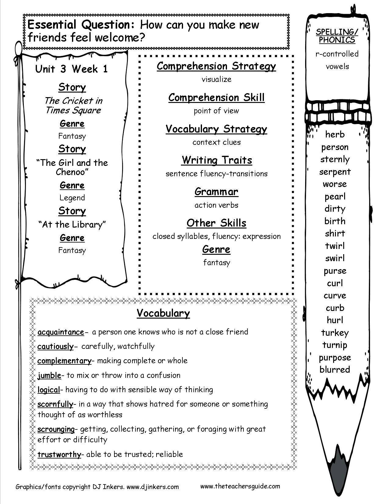 Action verbs worksheet 4th grade