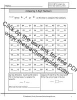 comparing numbers worksheet