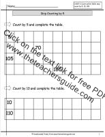 skip counting by 5 worksheet