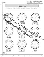 telling time clock face