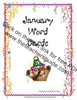 january word cards