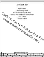 a peanut sat lyrics printout