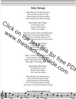 baby beluga lyrics printout