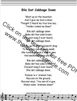 bile dat cabbage down lyrics printout