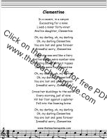 clementine lyrics printout